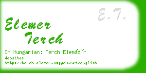 elemer terch business card